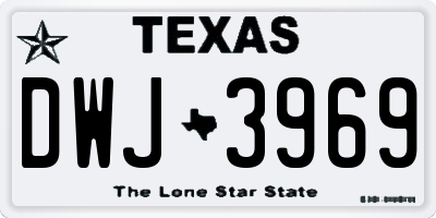 TX license plate DWJ3969