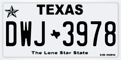 TX license plate DWJ3978