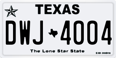 TX license plate DWJ4004
