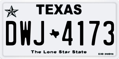 TX license plate DWJ4173