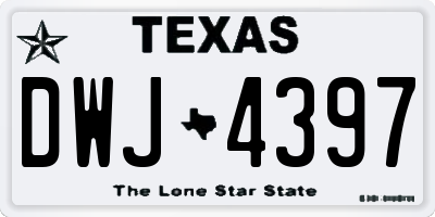 TX license plate DWJ4397