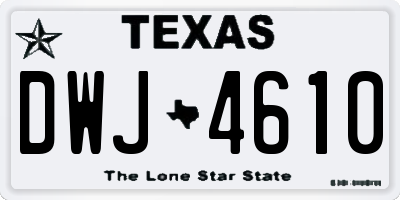 TX license plate DWJ4610
