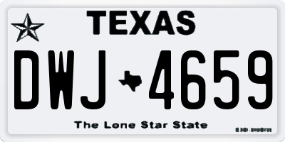 TX license plate DWJ4659