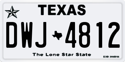 TX license plate DWJ4812