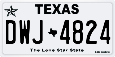TX license plate DWJ4824