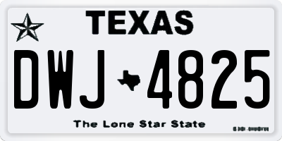 TX license plate DWJ4825