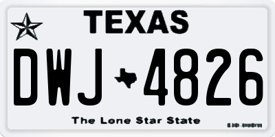 TX license plate DWJ4826
