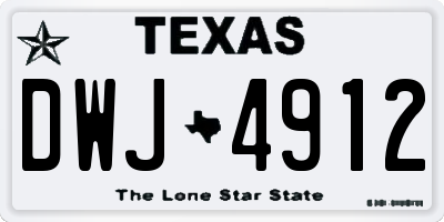 TX license plate DWJ4912