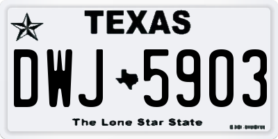 TX license plate DWJ5903