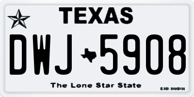 TX license plate DWJ5908
