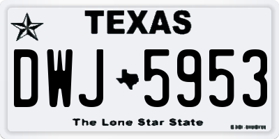TX license plate DWJ5953