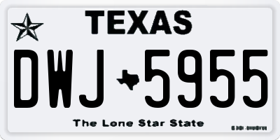 TX license plate DWJ5955