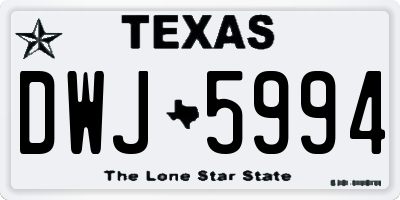 TX license plate DWJ5994