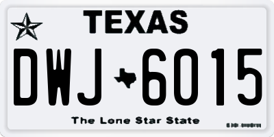 TX license plate DWJ6015