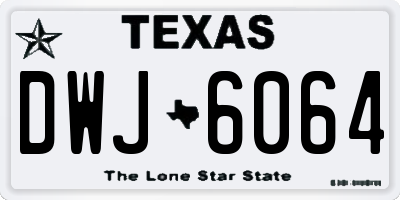 TX license plate DWJ6064