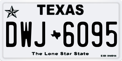 TX license plate DWJ6095
