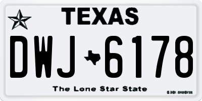 TX license plate DWJ6178
