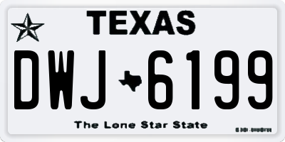 TX license plate DWJ6199