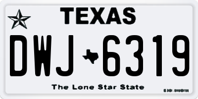 TX license plate DWJ6319