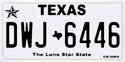 TX license plate DWJ6446