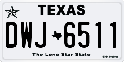TX license plate DWJ6511
