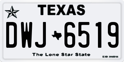 TX license plate DWJ6519