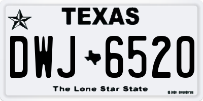 TX license plate DWJ6520
