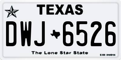 TX license plate DWJ6526