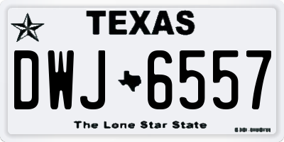 TX license plate DWJ6557