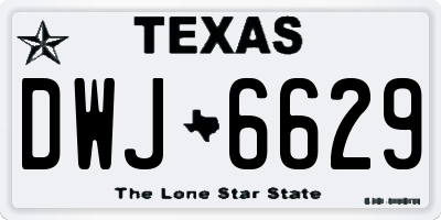 TX license plate DWJ6629