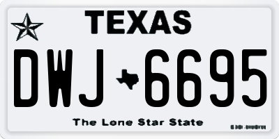TX license plate DWJ6695
