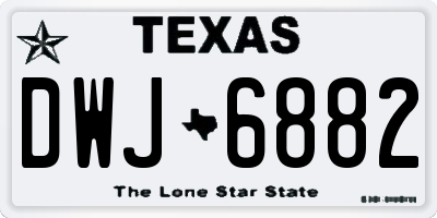 TX license plate DWJ6882