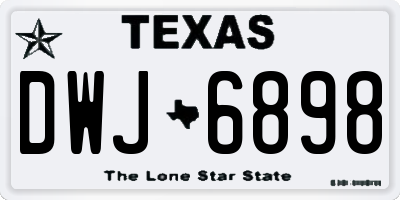 TX license plate DWJ6898