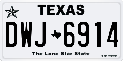 TX license plate DWJ6914
