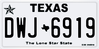 TX license plate DWJ6919