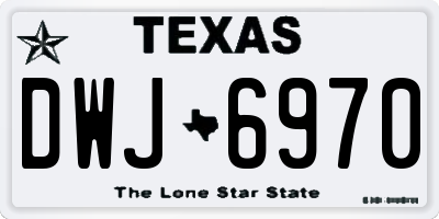 TX license plate DWJ6970