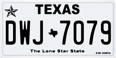 TX license plate DWJ7079