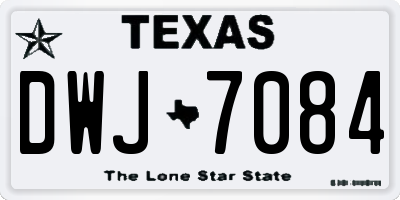 TX license plate DWJ7084