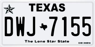 TX license plate DWJ7155