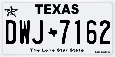 TX license plate DWJ7162