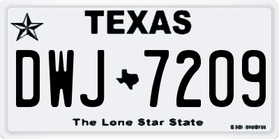 TX license plate DWJ7209