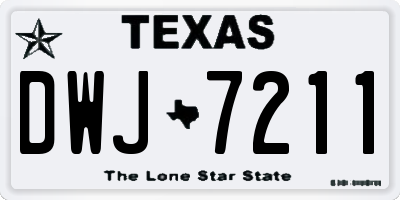 TX license plate DWJ7211