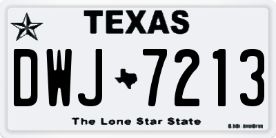 TX license plate DWJ7213