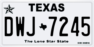 TX license plate DWJ7245
