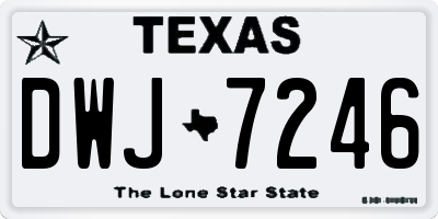 TX license plate DWJ7246