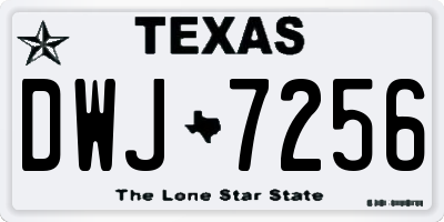 TX license plate DWJ7256