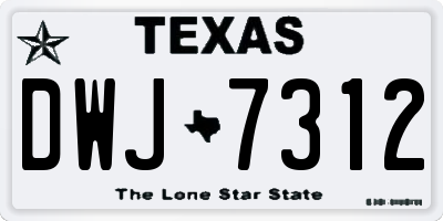 TX license plate DWJ7312