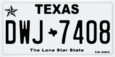 TX license plate DWJ7408