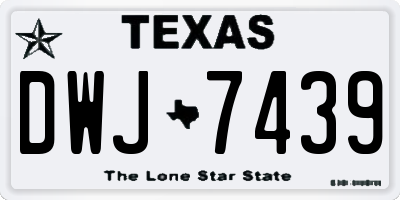 TX license plate DWJ7439