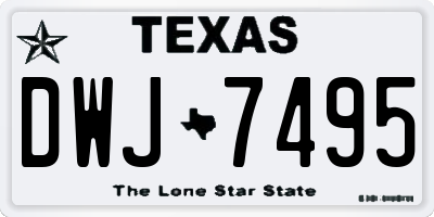 TX license plate DWJ7495
